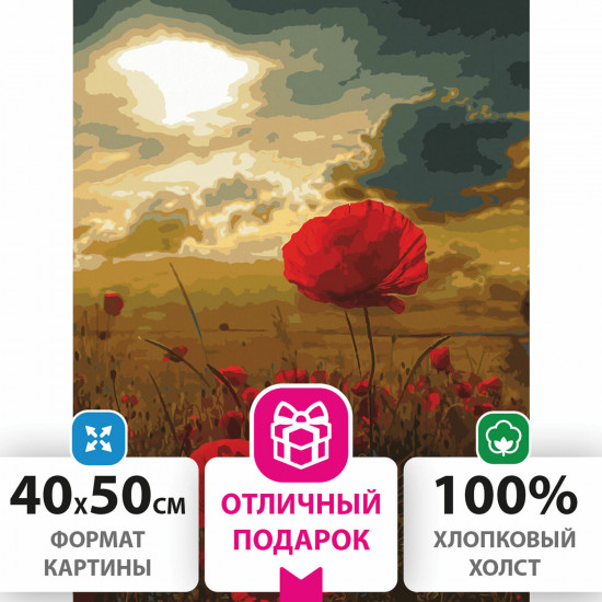 Картина по номерам «Маковое поле»