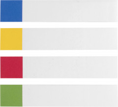 Закладки клейкие белые с цветным краем - Фото 1