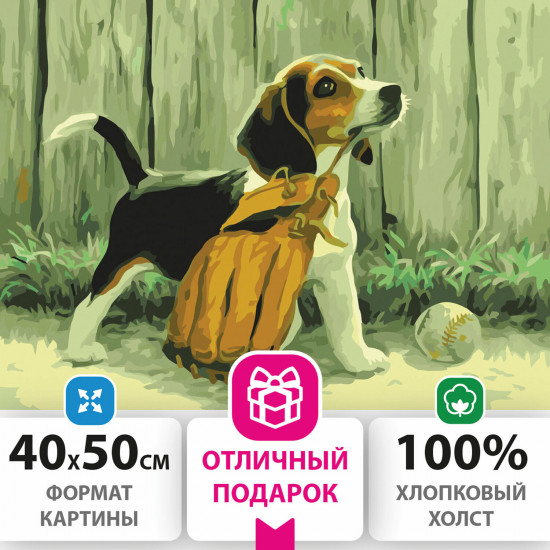 Картина по номерам «Щенок бигля»