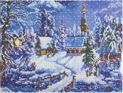 Мозаика алмазная «Зимний пейзаж» - Фото 6