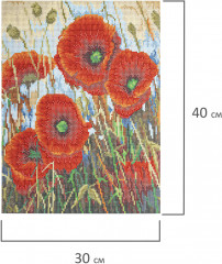 Мозаика алмазная «Маки» - Фото 7