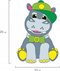 Аппликация из фетра «Бегемотик» - Фото 8