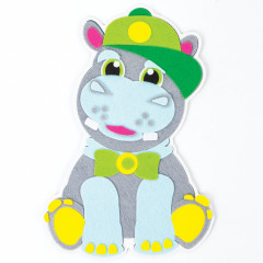 Аппликация из фетра «Бегемотик» - Фото 9