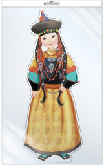 Плакат вырубной «Девочка в бурятском костюме» - Фото 1