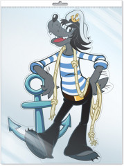 Плакат вырубной «Волк с якорем» - Фото 1