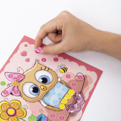 Аппликация из пуговиц «Забавная сова» - Фото 4