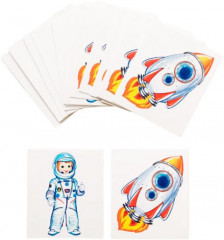 Счетный материал. Набор из 20 карточек. Ракета, космонавт - Фото 1