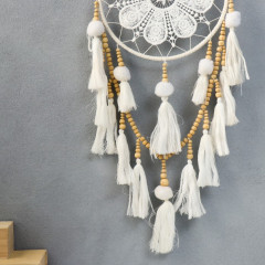 Ловец снов «Кружевной с бусинами и кисточками» - Фото 2