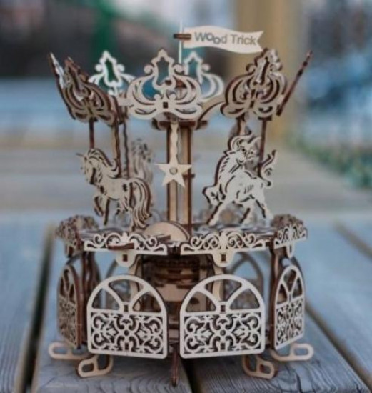 3D пазл механический «Карусель»