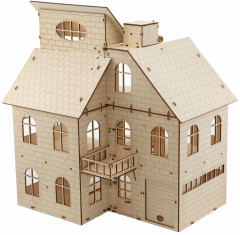 Конструктор деревянный 3D «Кукольный дом с лифтом» - Фото 3