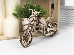 Конструктор деревянный 3D «Мотоцикл Кросс» - Фото 3