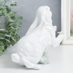 Сувенир «Белый кролик с розовым бантом и розочками» - Фото 2