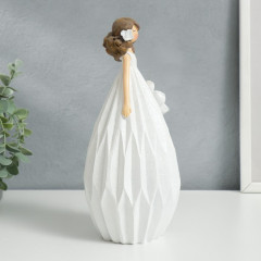 Сувенир «Малышка с цветком в волосах в белом сарафане» - Фото 1