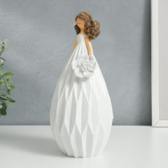 Сувенир «Малышка с цветком в волосах в белом сарафане» - Фото 3