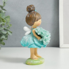 Сувенир «Малышка-фея в голубом с цветком» - Фото 1