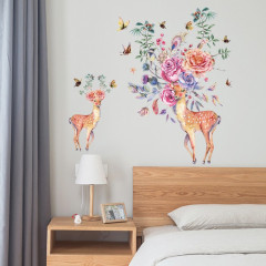 Набор наклеек интерьерных «Олени с цветущими рогами» - Фото 1