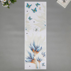 Наклейка интерьерная «Астры с бабочками» - Фото 1