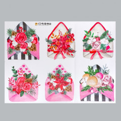 Наклейка интерьерная «Цветочные конвертики» - Фото 1