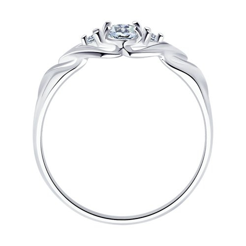 Кольцо из серебра с фианитами