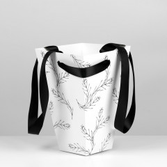 Коробка для цветов подарочная «Present with best wishes» - Фото 3