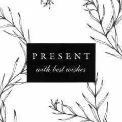 Коробка для цветов подарочная «Present with best wishes» - Фото 4