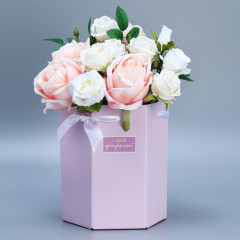 Коробка для цветов подарочная «Самой прекрасной» - Фото 1