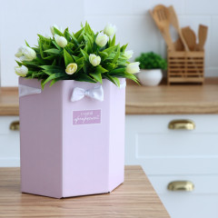 Коробка для цветов подарочная «Самой прекрасной» - Фото 3