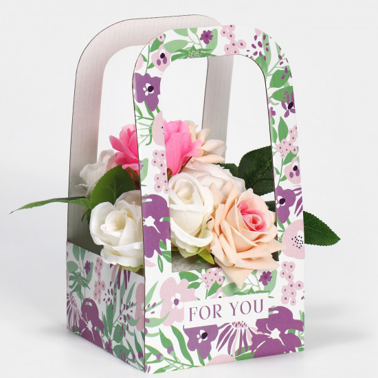 Коробка-переноска для цветов «Only for you»