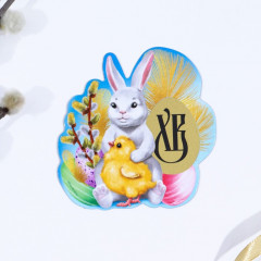 Магнит на холодильник «Кролик и цыплёнок» - Фото 2