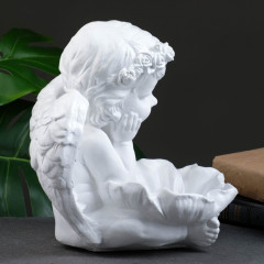 Фигурка-подсвечник декоративная «Ангел с кувшинкой» - Фото 3