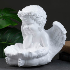 Фигурка-подсвечник декоративная «Ангел с кувшинкой» - Фото 5