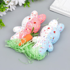 Декор «Зайчата в посыпке с морковкой и травкой» - Фото 1