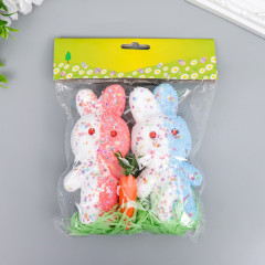 Декор «Зайчата в посыпке с морковкой и травкой» - Фото 3