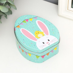 Шкатулка «Цыплёнок на голове у зайчика» - Фото 1