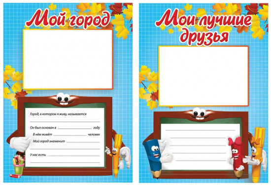 Набор вкладышей для портфолио