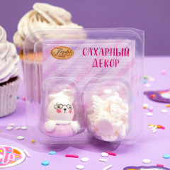 Набор фигурок сахарных «Зайка и мини-безе» - Фото 2