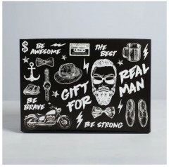 Коробка складная «Gift for real man» - Фото 1