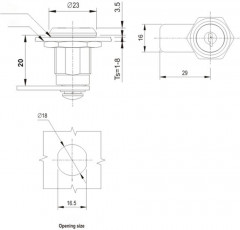 Замок для настенных шкафов - Фото 2