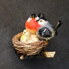 Декор подвесной «Гнездо со снегирями» - Фото 1