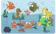 Коврик-раскраска многоразовый «Водный мир» - Фото 3
