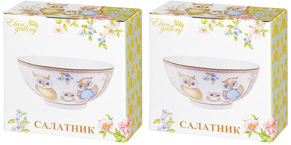 Набор салатников «Совушки» | Совушки | Elan Gallery | Фото 3