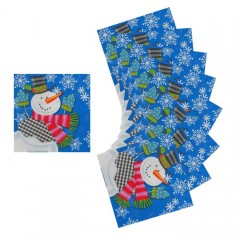 Салфетки бумажные «Веселый снеговик» - Фото 1