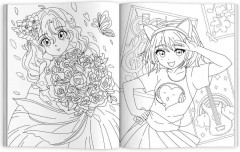 Раскраска «Манга-девочки» - Фото 1