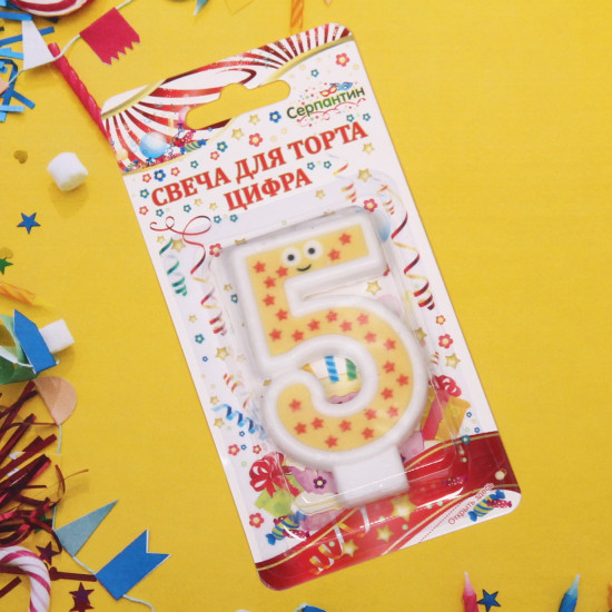 Свеча для торта «5»