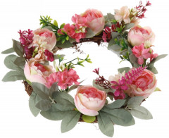 Венок из искусственных цветов «Нежная роза» - Фото 3