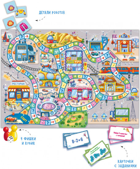 Игра-ходилка с карточками «Робогород»