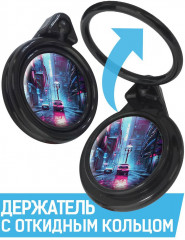 Кольцо-держатель для телефона «Улица Киберпанк» - Фото 1