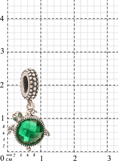 Шарм из серебра с фианитами