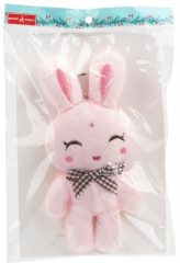 Брелок с подвесом в виде мягкой игрушки «Розовый кролик» - Фото 1