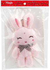 Брелок с подвесом в виде мягкой игрушки «Розовый кролик» - Фото 2